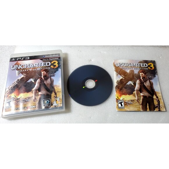 Uncharted 3: Drake's Deception (Sony PlayStation 3, 2011) Ps3 Game w/Manual - Picture 1 of 10